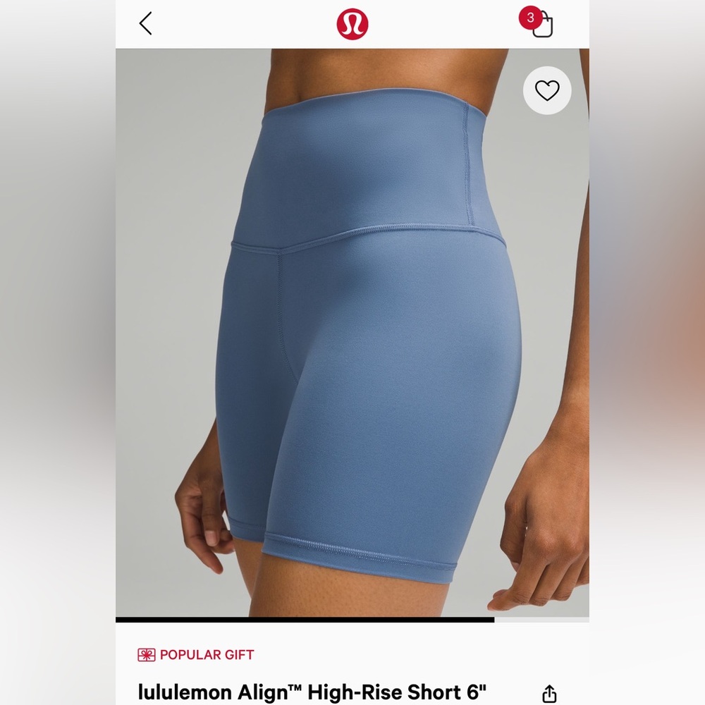 lululemon athletica Women's High-Rise Bike Shorts - Blue